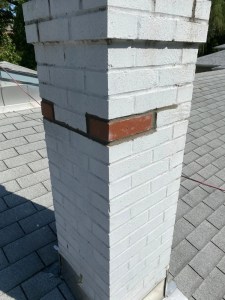 Brick repairs and replacement of two damaged brick in St. Louis County - after photo