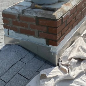 Brick repairs on a chimney in St. Louis - after photo